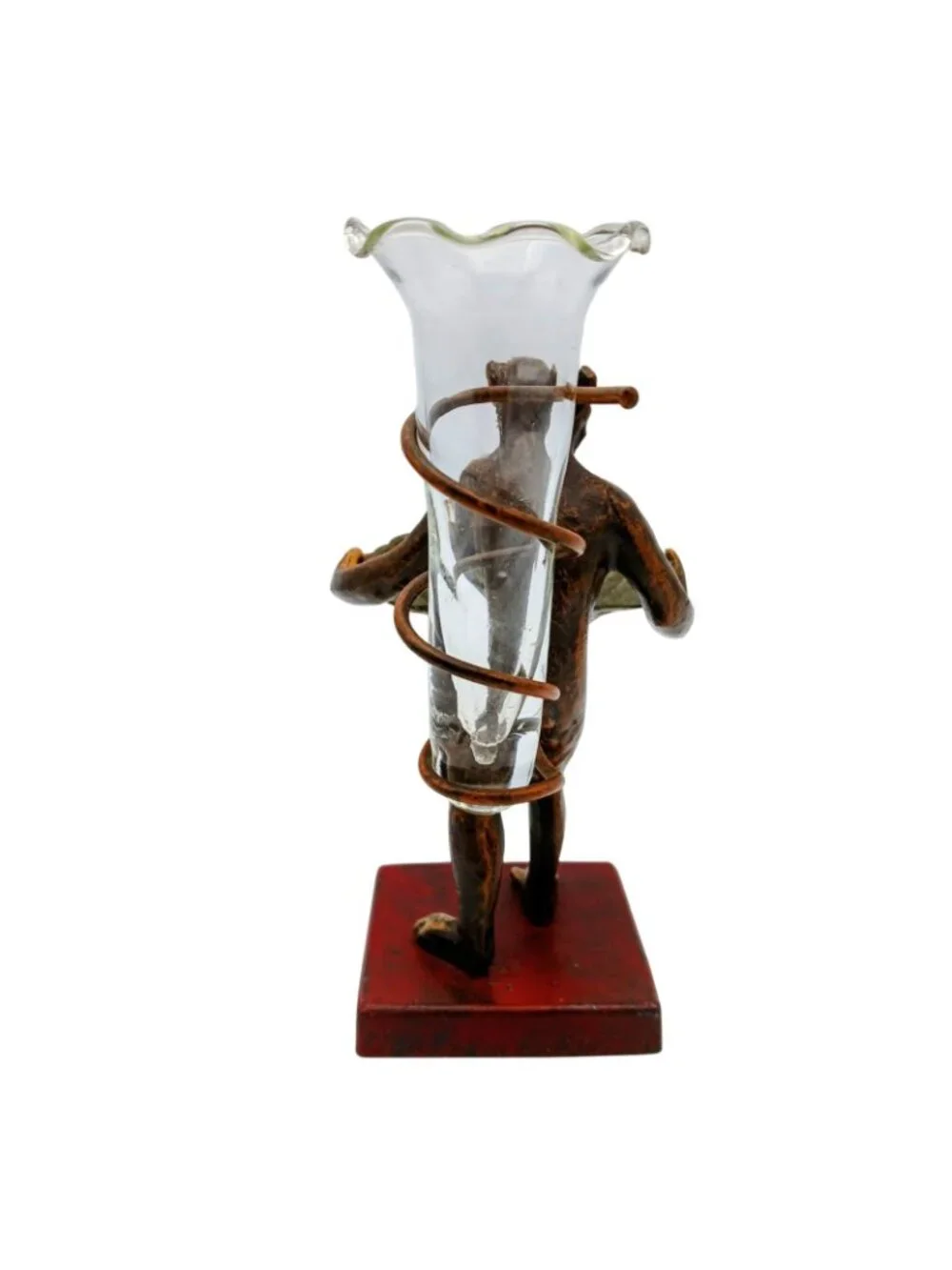 Petite Choses Monkey Bud Vase Clamshell Tray Cast Metal Figure 6